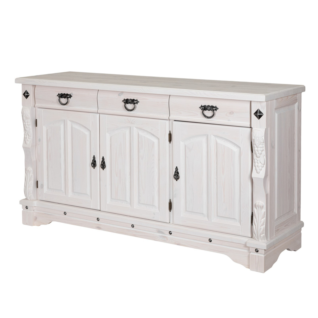 Буфет из массива сосны Викинг GL 05/01 белый воск