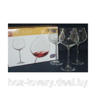CINDY 40754/570 - Набор бокалов для вина 6 шт. по 570 мл "Bohemia" Чехия - фото 1 - id-p36340115