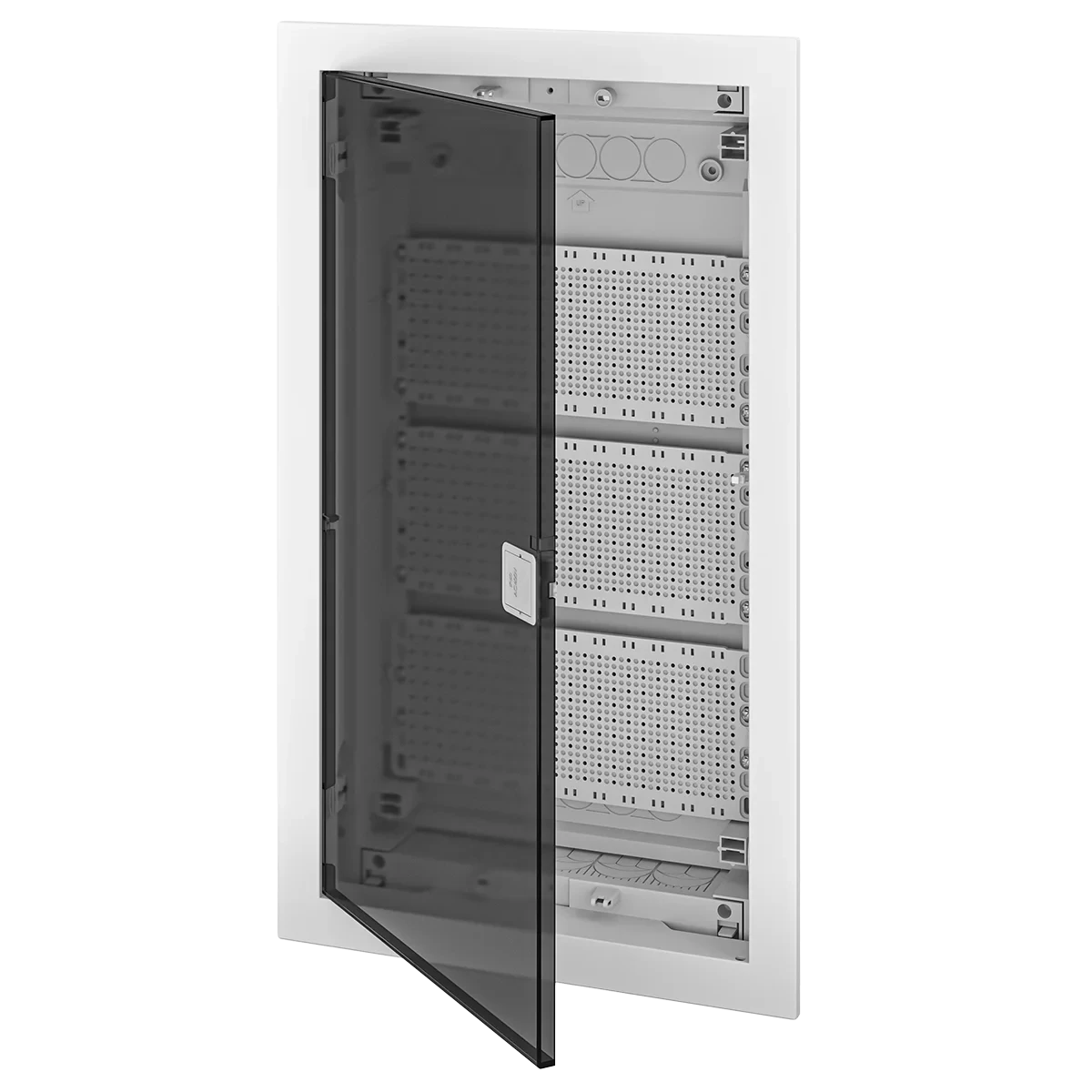 U36FS IT PL, Щит встраиваемый мультимедийный, 3 ряда, прозрач. дверца, IP30