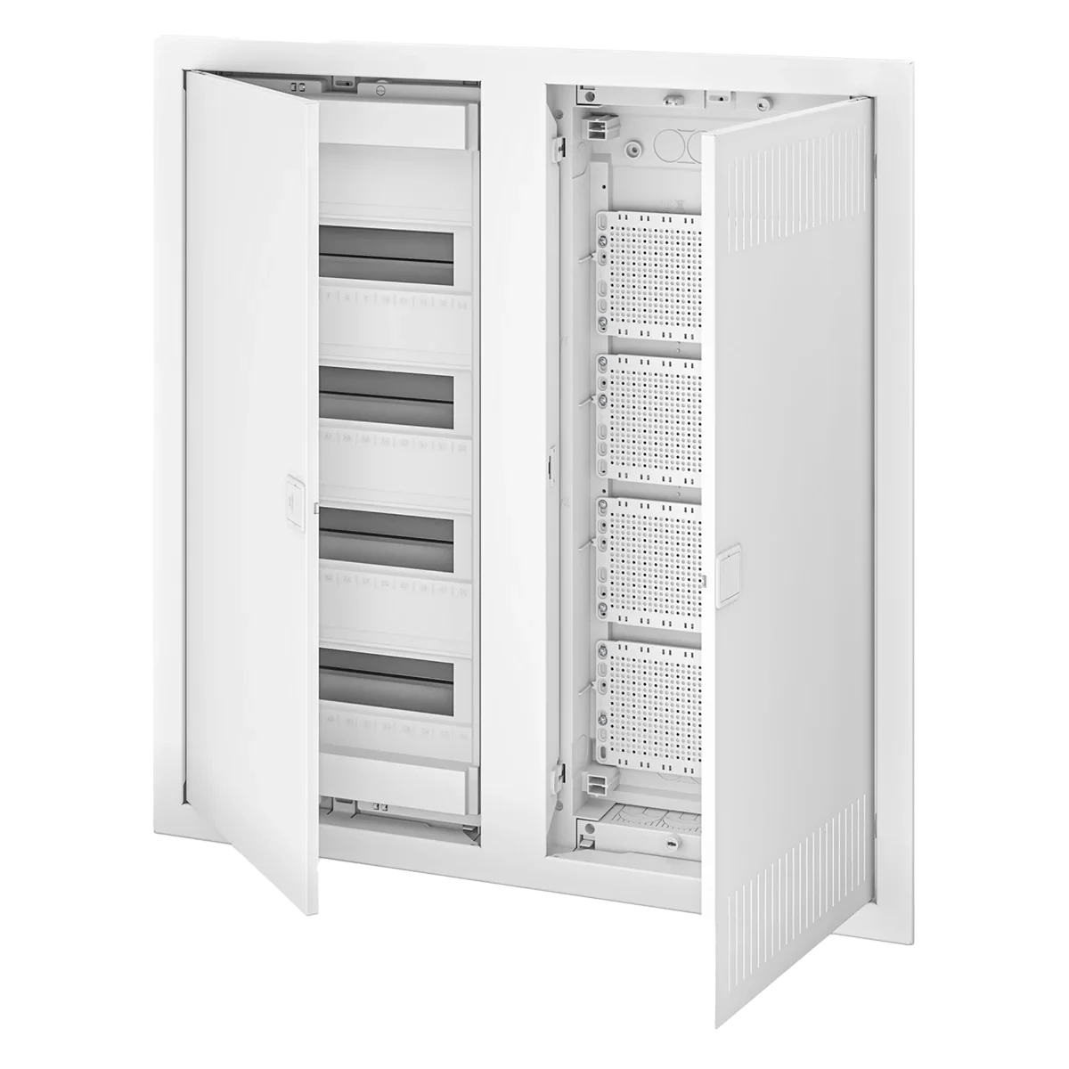 U2x48EP COMBO, Щит встраиваемый комбинированный 4/4 с металл. дверцами, IP30