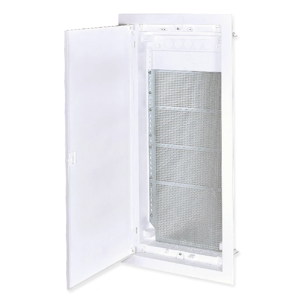 U48FPW IT PL, Щит встраиваемый мультимедийный, 4 ряда, белая дверца, IP30