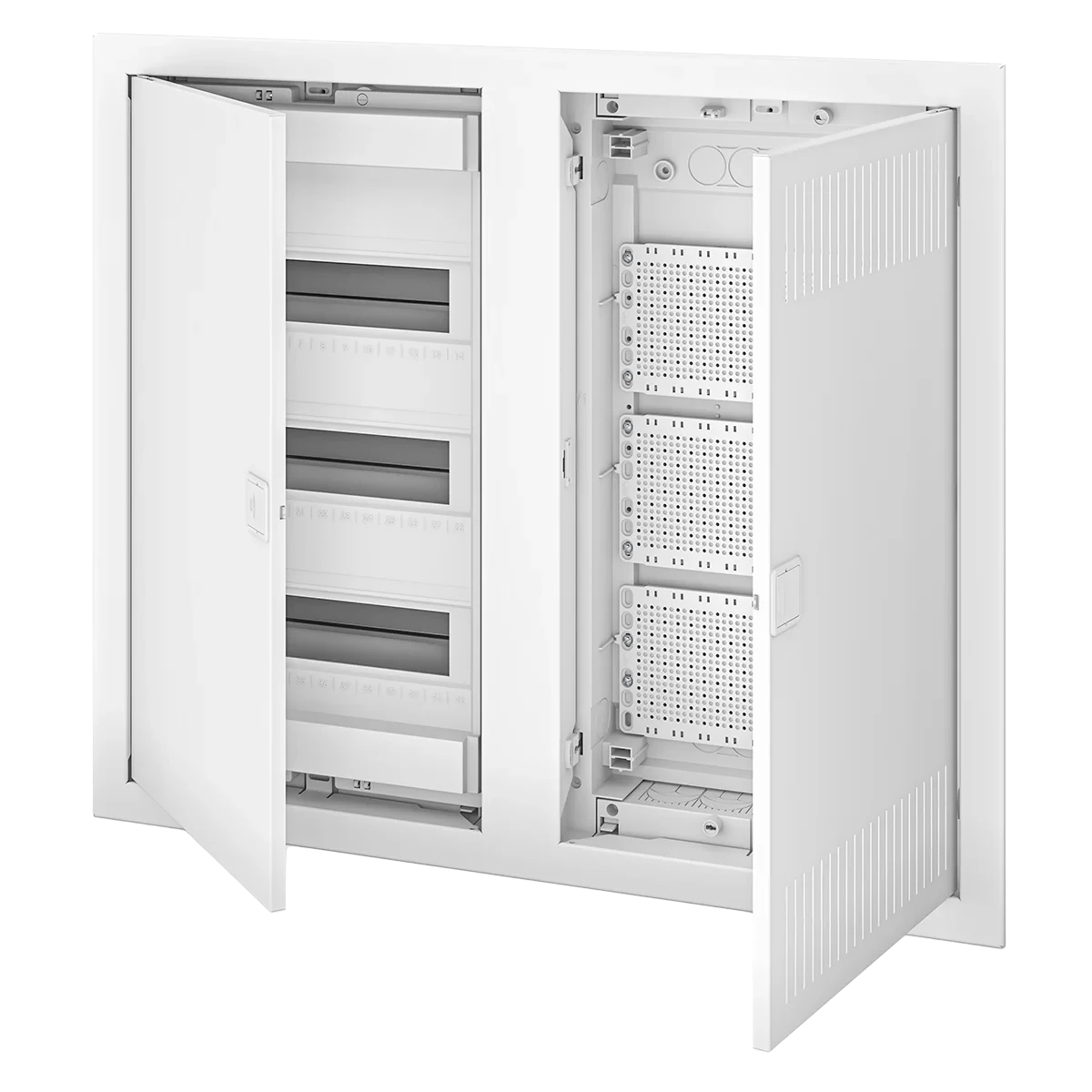 U2x36EP COMBO, Щит встраиваемый комбинированный 3/3 с металл. дверцами, IP30