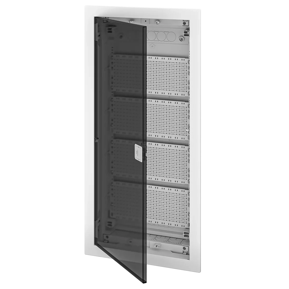 U48FP IT PL, Щит встраиваемый мультимедийный, 4 ряда, прозрач. дверца, IP30