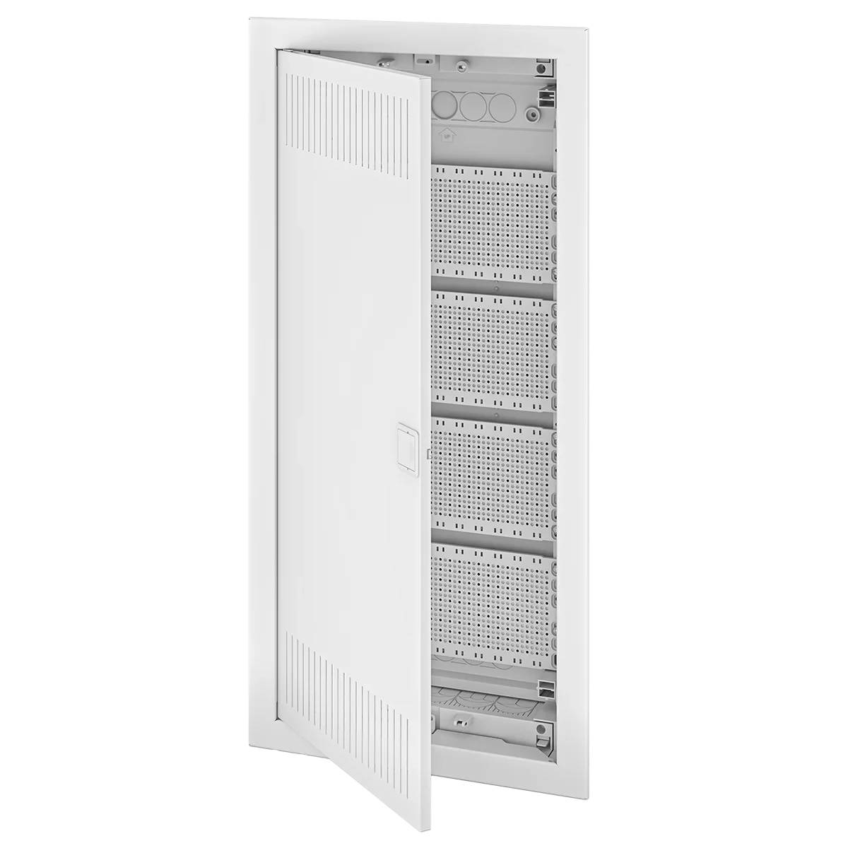 U48EP IT PL, Щит встраиваемый мультимедийный, 4 ряда, металл. дверца со слотами для охлаждения, IP30