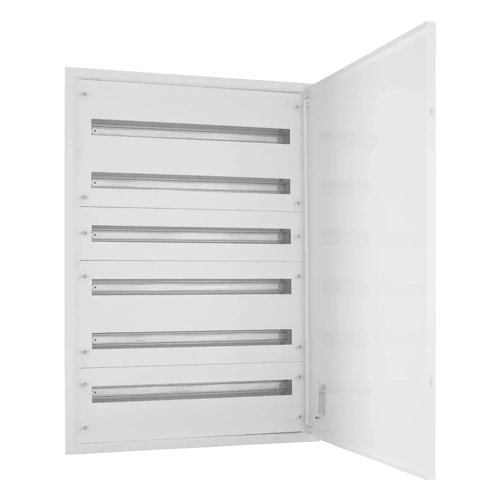 EMFF6 198W, Щит встраиваемый металлический, 6 рядов, 198 мод., белая дверь, IP30