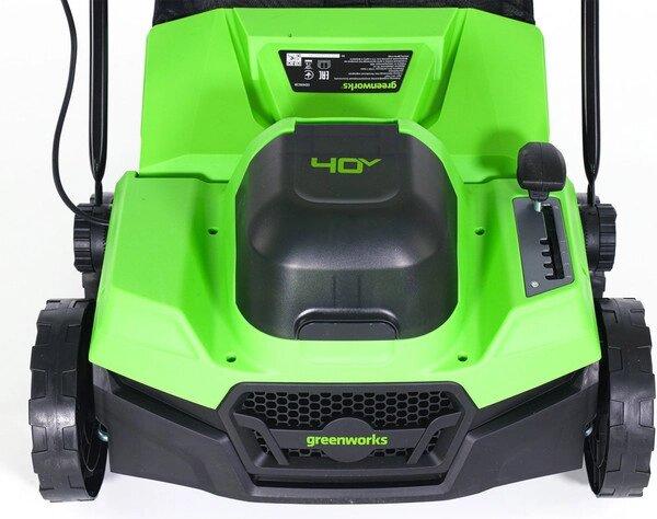 Аэратор-скарификатор для газона аккумуляторный Greenworks GD40SC38II 40В - фото 4 - id-p243039012