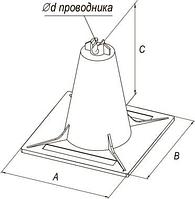Держатель кровельный пластиковый для мягкой кровли h-110