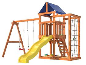 Игровой комплекс National Tree Company Fun Land с сеткой стенкой и качелями ДКПМ