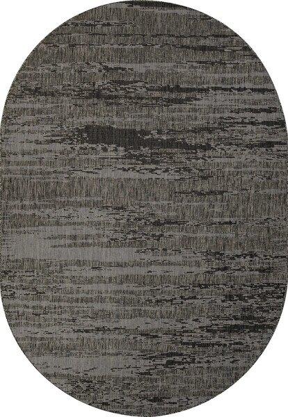 Циновка Merinos Kair S143-OVAL-BLACK-GRAY