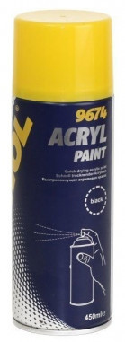- Mannol Acryl Paint black 9674 Краска акрил черная 450мл