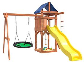 Игровой комплекс National Tree Company с зелеными качелями гнездо Свиби IgroWoods ДП-4