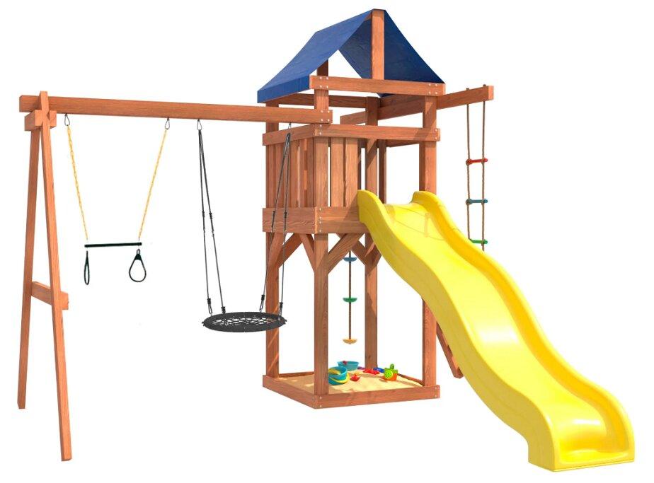 Игровой комплекс National Tree Company с трапецией и качелями гнездо 60 IgroWoods ДП-14