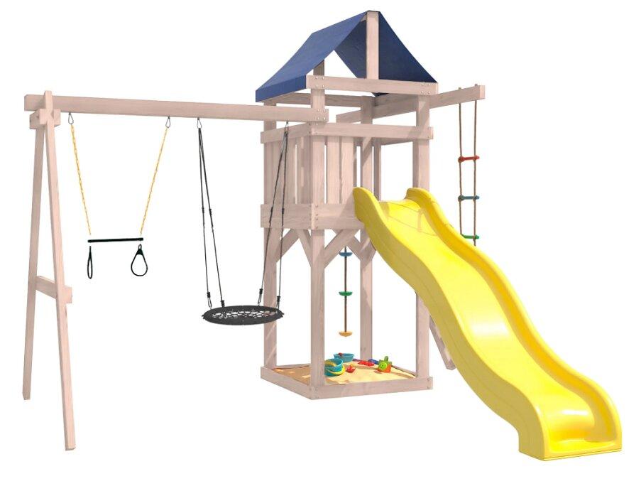 Игровой комплекс National Tree Company с трапецией и качелями гнездо IgroWoods ДНП-14