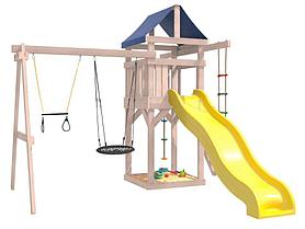 Игровой комплекс National Tree Company с трапецией и качелями гнездо IgroWoods ДНП-14