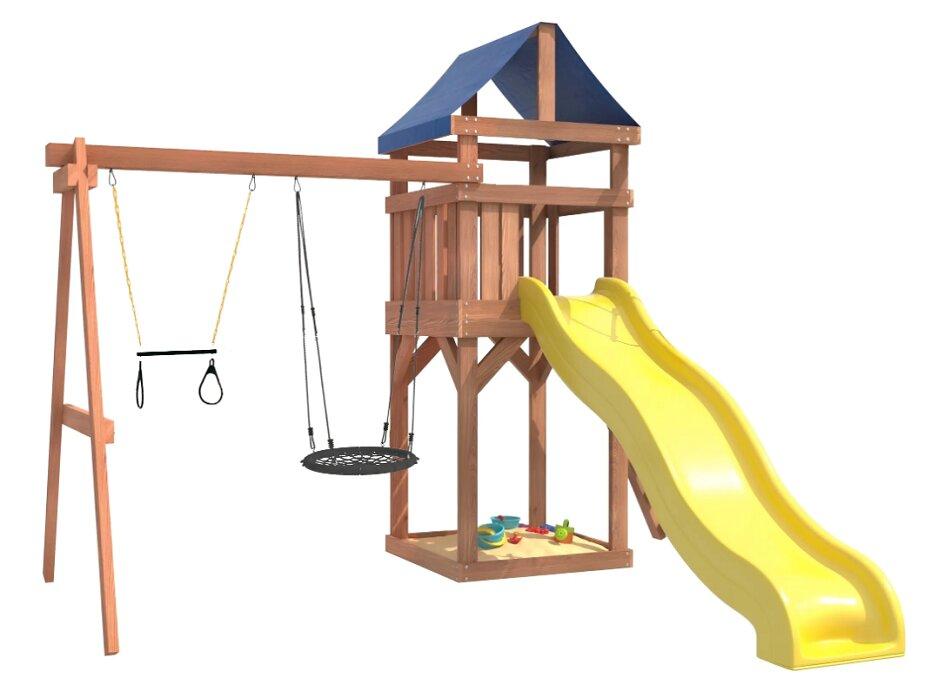 Игровой комплекс National Tree Company Классик с трапецией и качелями гнездо 60см IgroWoods ДКП-14