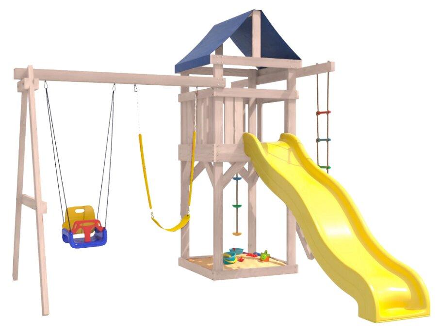 Игровой комплекс National Tree Company с качелями 3 в 1 и гибкими подвесными IgroWoods ДНП-15