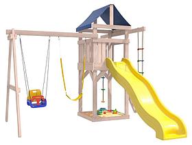 Игровой комплекс National Tree Company с качелями 3 в 1 и гибкими подвесными IgroWoods ДНП-15