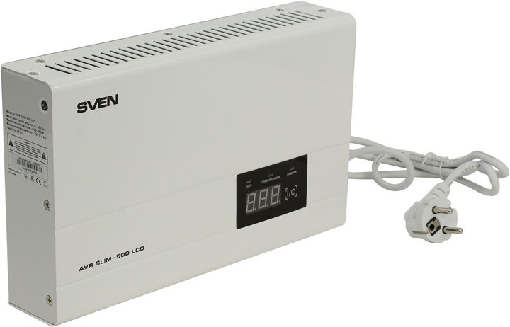 Стабилизатор напряжения Sven AVR Slim 500 LCD