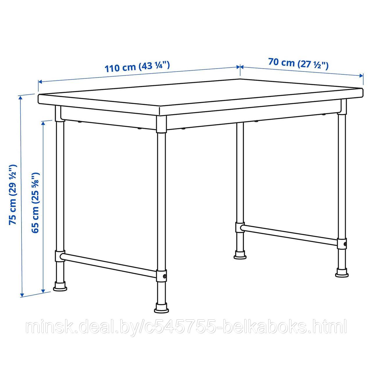IKEA  KULLABERG Письменный стол, сосна, 110x70 см