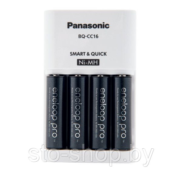 Panasonic Eneloop pro BQ-CC16 2550 mAh Зарядное устройство + 4 аккумулятора Panasonic AA Eneloop pro - фото 2 - id-p36397262