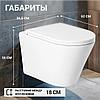Унитаз подвесной с инсталляцией Saniteco KW-9005W + GROHE Rapid SL 38721001, фото 2