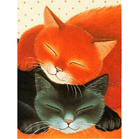 Картина стразами "Спящие коты"