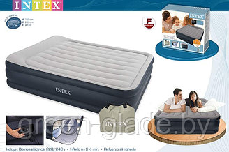 Надувная кровать Intex 67738 Deluxe Pillow Rest 157x203x48 см (насос 220v)