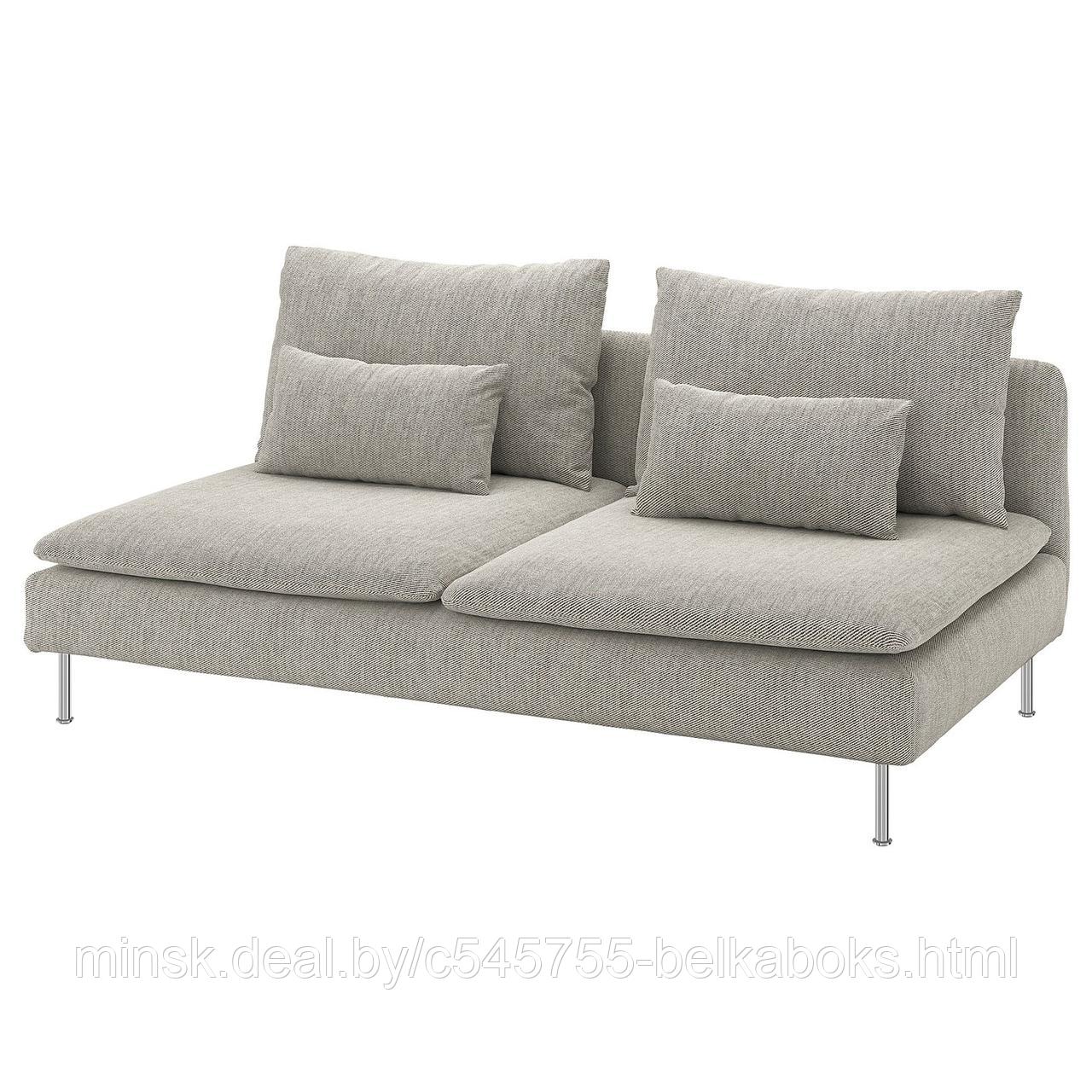 IKEA  SÖDERHAMN Чехол д/3-местной секции, Viarp бежевый/коричневый