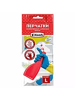 Перчатки рез.L латексные хоз , БИКОЛОР