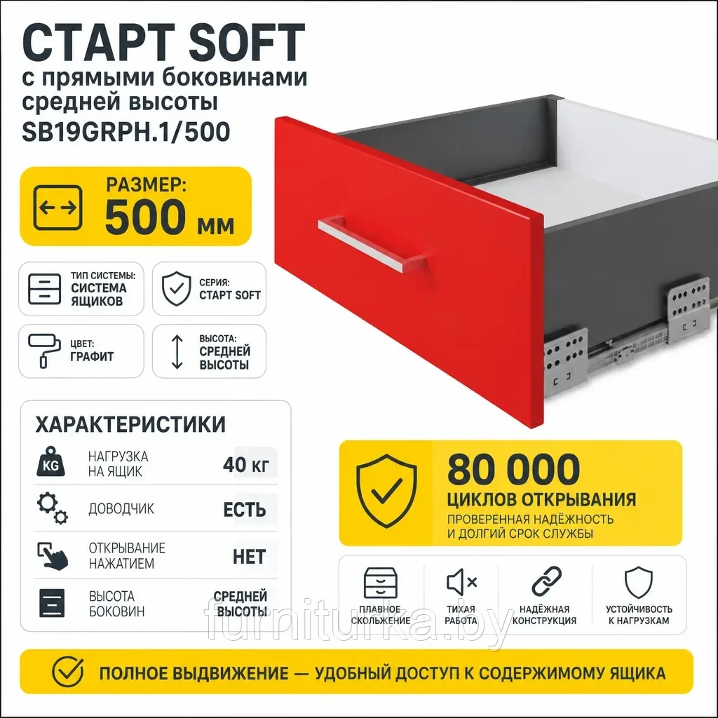 СТАРТ SOFT с прямыми боковинами средней высоты SB19GRPH.1/500