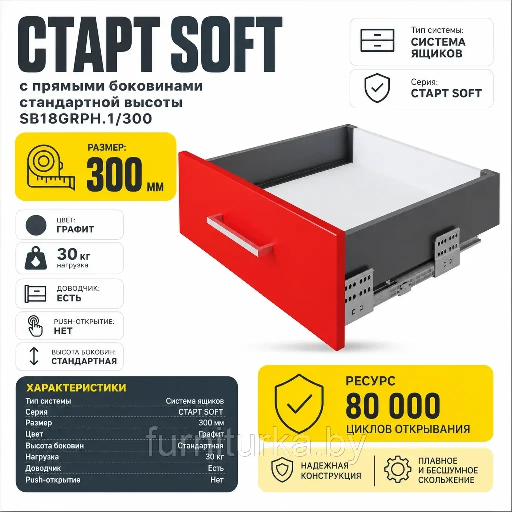 СТАРТ SOFT с прямыми боковинами стандартной высоты SB18GRPH.1/300