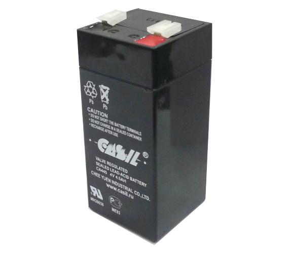 Аккумулятор CASIL CA445 4В 4.5Ач (герметизированная свинцово-кислотная аккумуляторная батарея 4V, 4.5Ah)