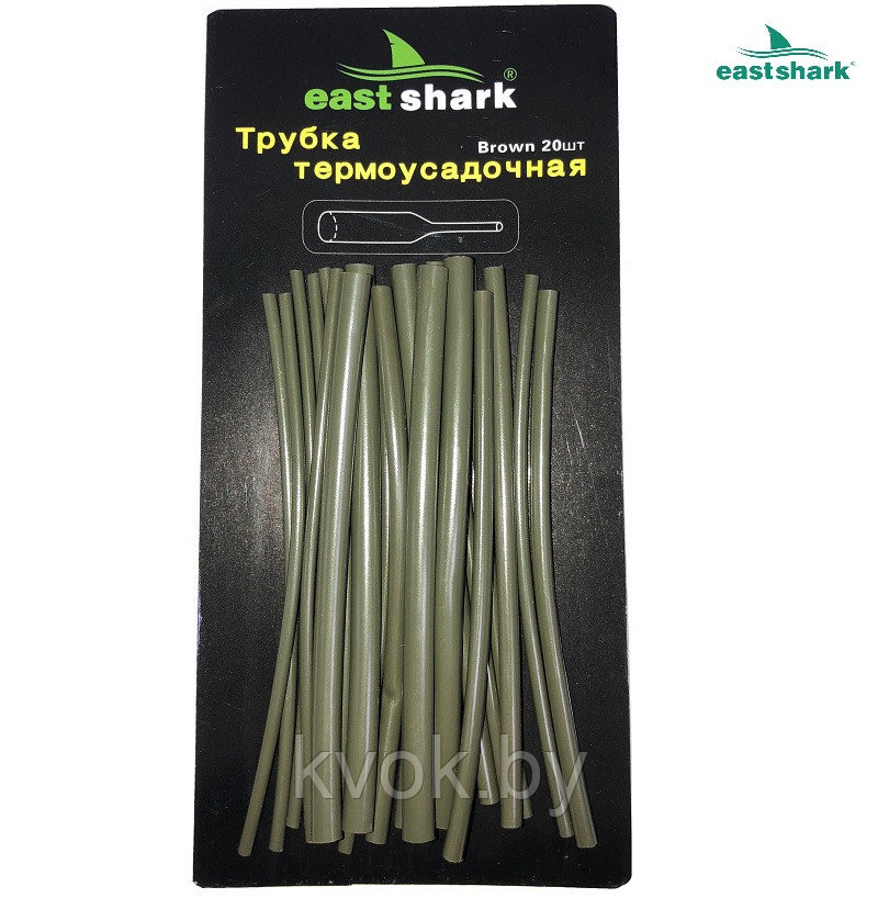 Термоусадочная трубка EastShark в наборе 80 мм зеленая (20шт/уп.)