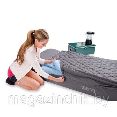 Односпальная надувная кровать со спальным мешком 91х193х25см intex 66998 - фото 1 - id-p1274507