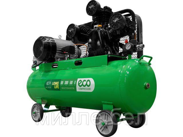 Компрессор ECO AE-1005-2 ременной (580 л/мин, 8 атм, ременной, масляный, ресив. 100 л, 380 В, 3.00 кВт)