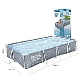 Прямоугольный каркасный бассейн Bestway 561FT 366x201x66см, фото 2