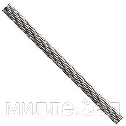 Трос М6 нерж.сталь (А4), DIN 3055 (бухта 250м) STARFIX