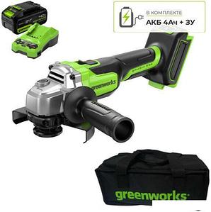 Угловая шлифмашина Greenworks AG590 3201007CUB (с 1-им АКБ, сумка)