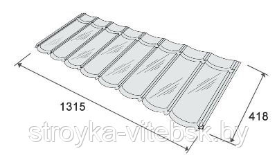 Композитная черепица Мetrotile (Бельгия), кофе, коллекция MetroGallo - фото 4 - id-p34855794