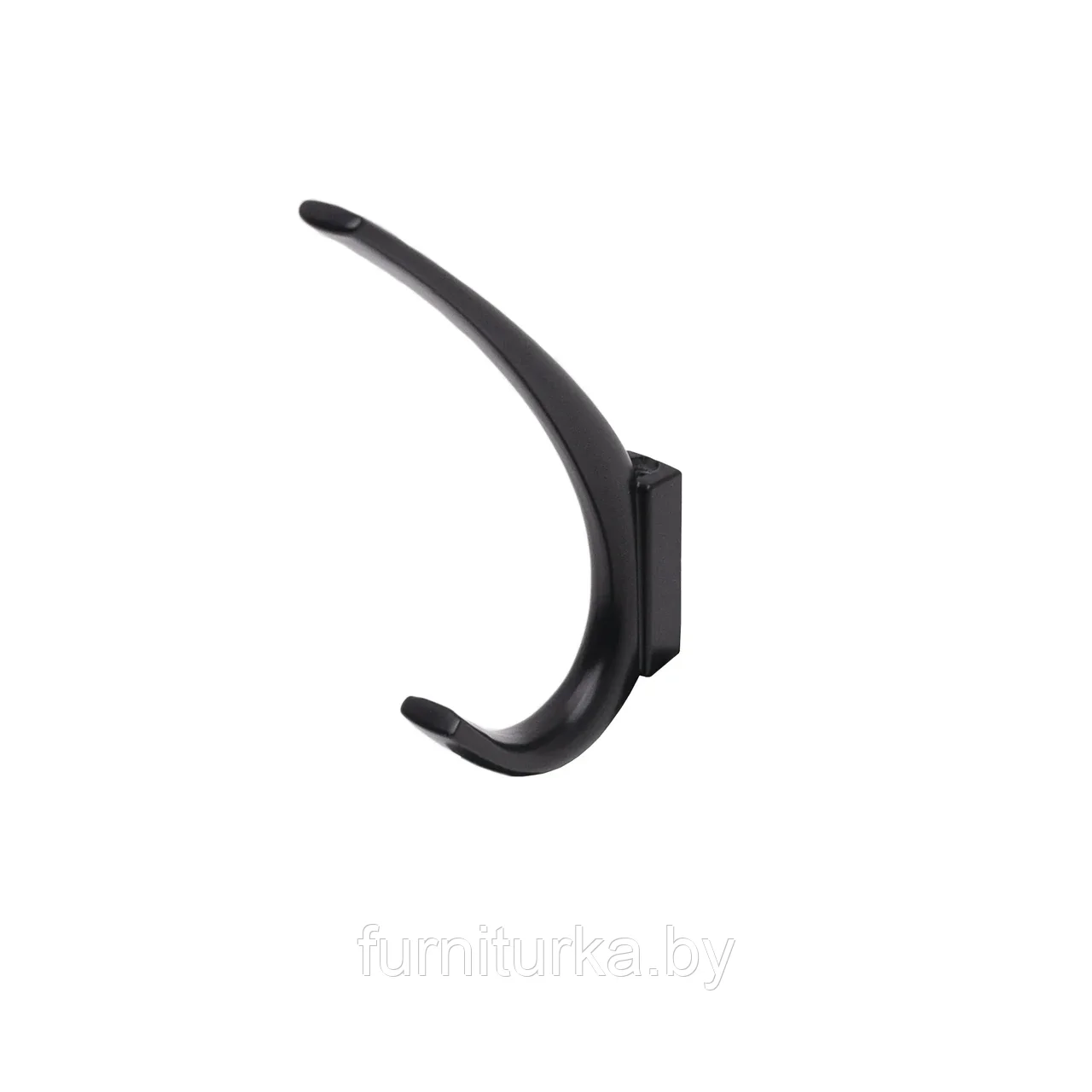 Крючок меб. двухрожковый мет. SKY черный матовый AKS