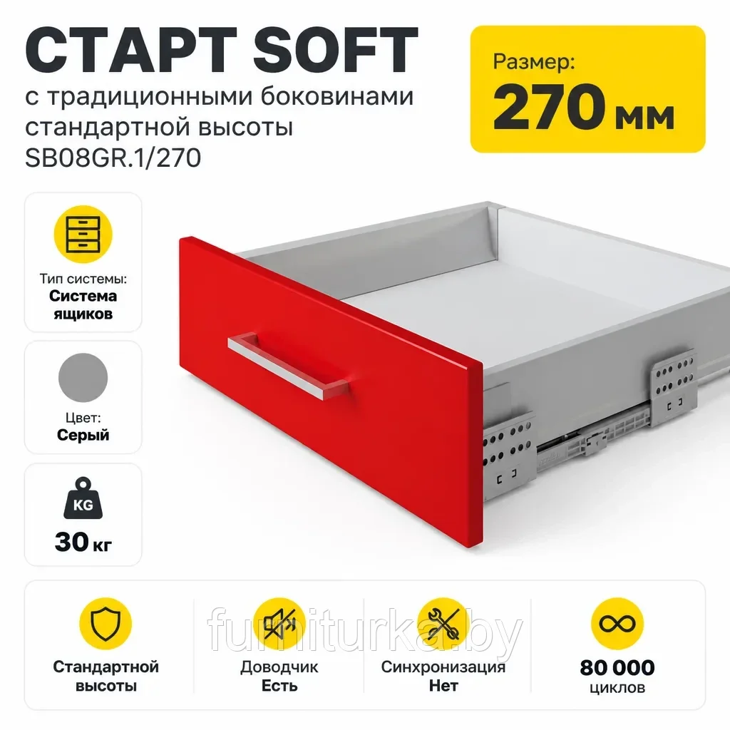 СТАРТ SOFT с традиционными боковинами стандартной высоты SB08GR.1/270