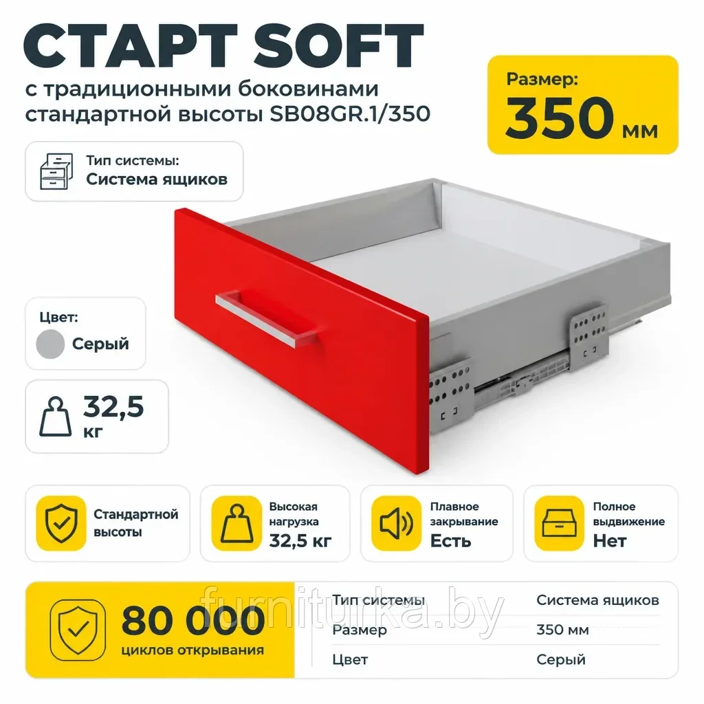 СТАРТ SOFT с традиционными боковинами стандартной высоты SB08GR.1/350