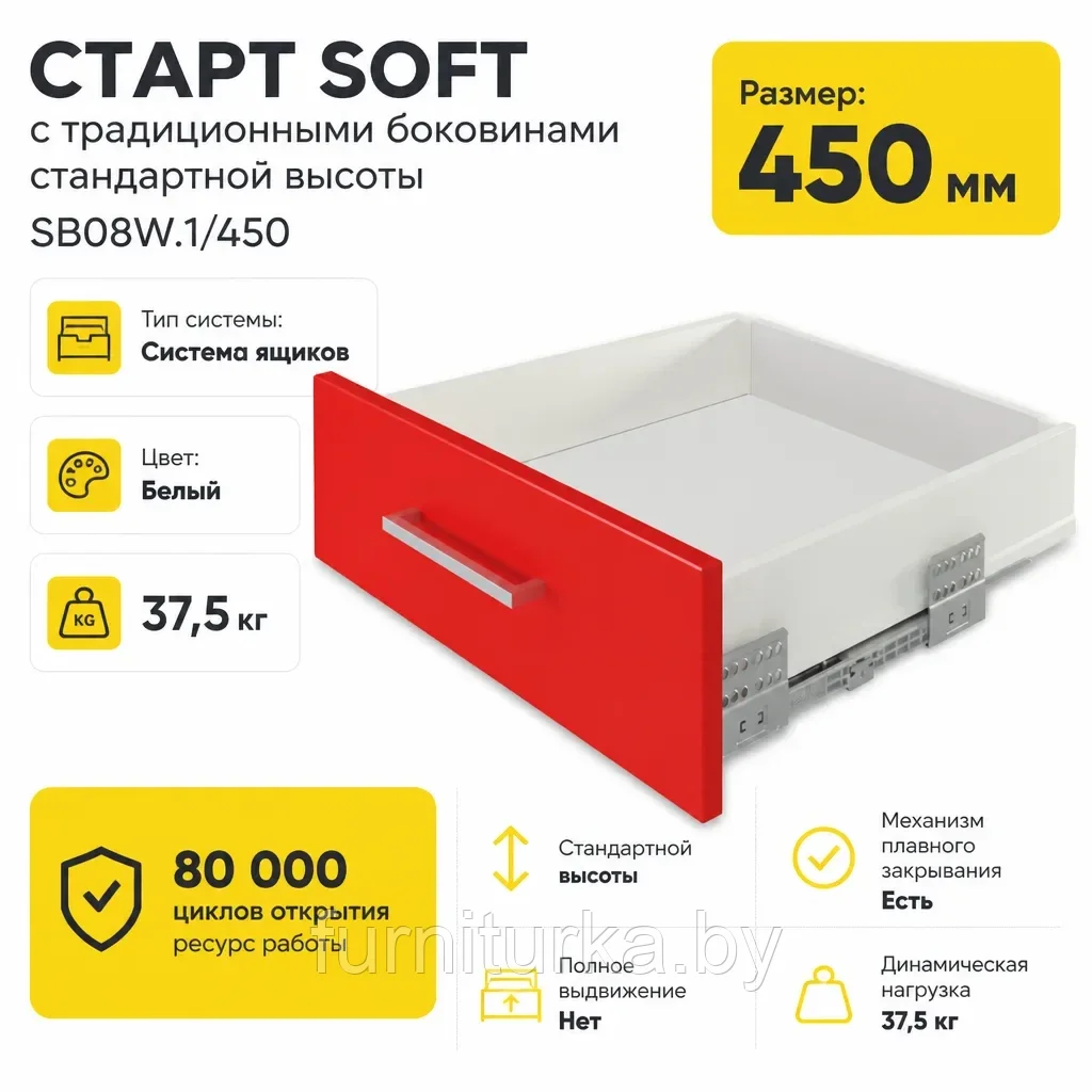 СТАРТ SOFT с традиционными боковинами стандартной высоты SB08W.1/450