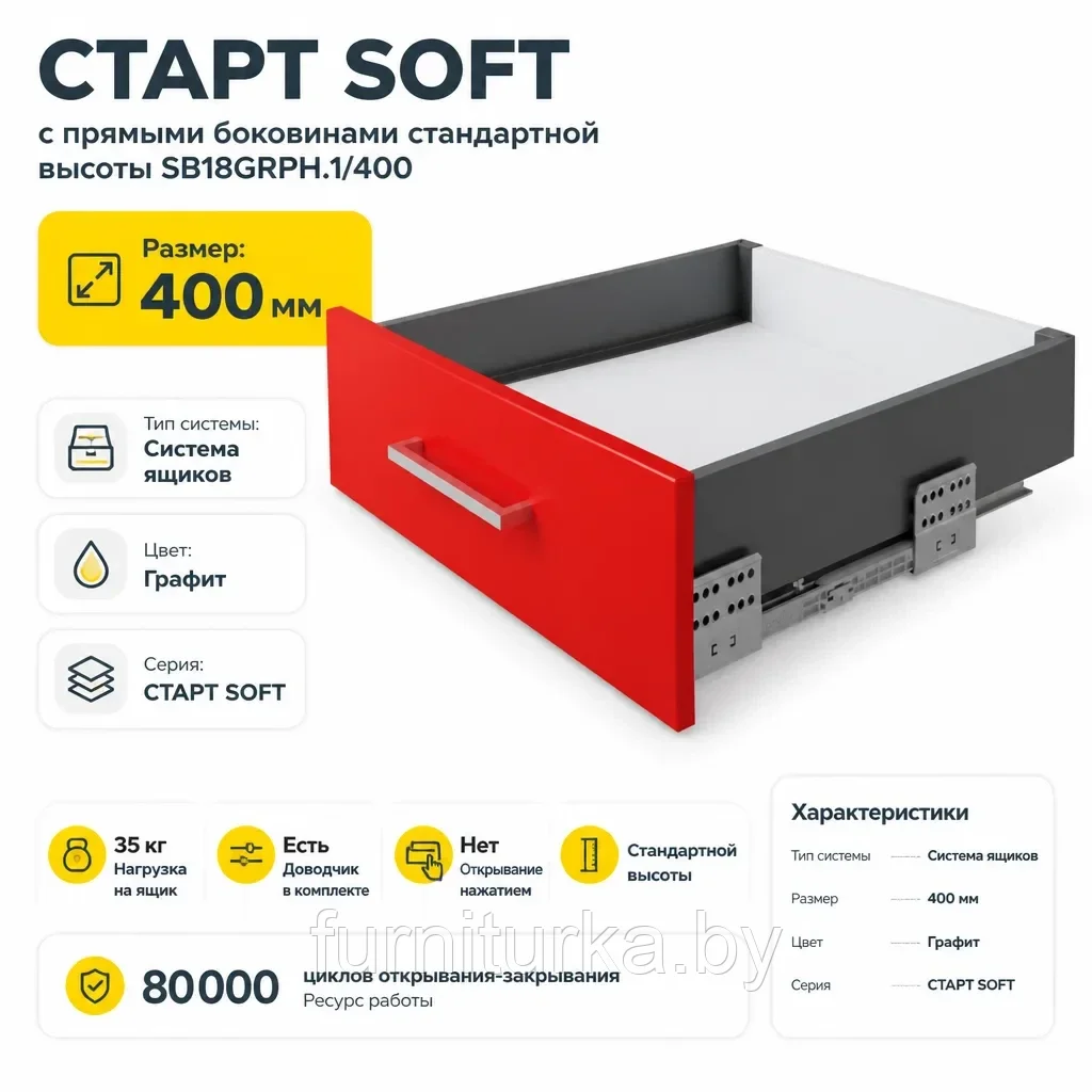 СТАРТ SOFT с прямыми боковинами стандартной высоты SB18GRPH.1/400