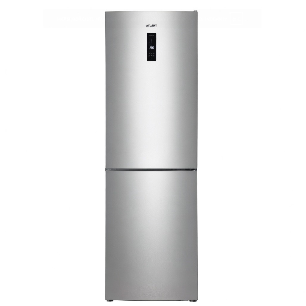Холодильник ATLANT Smart air Flow Full No Frost двухкамерный серебристый с зоной свежести и дисплеем