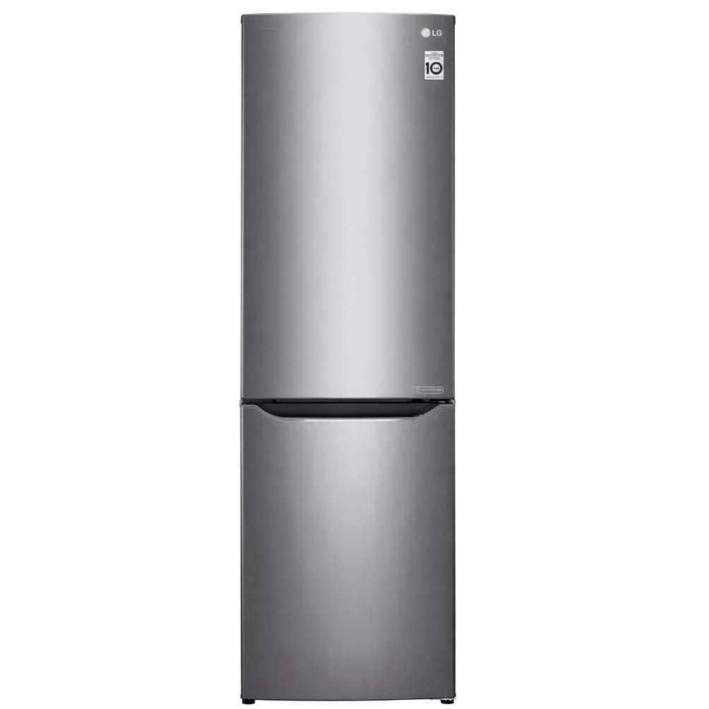 Холодильник LG No Frost серебристый металлик инверторный Multi Air Flow 190 см с нижней морозилкой