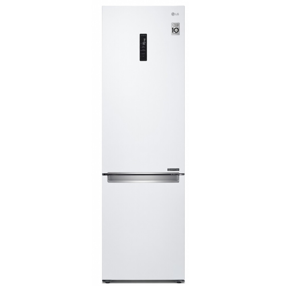 Холодильник LG No Frost DoorCooling+ белый инверторный с нижней морозилкой и зоной свежести