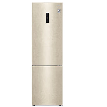 Холодильник LG бежевый мрамор No Frost DoorCooling+ инверторный 2 метра с дисплеем и зоной свежести
