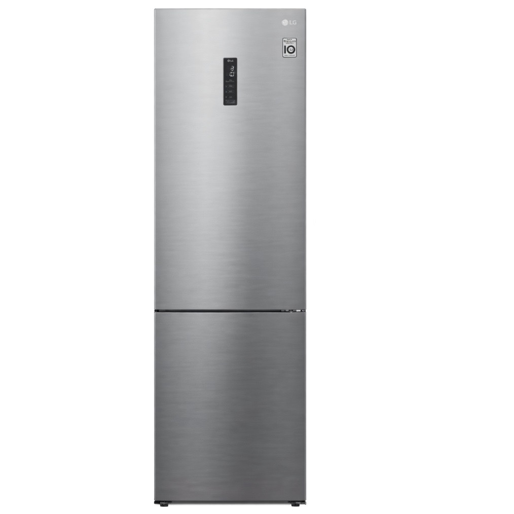 Холодильник LG No Frost умный DoorCooling+ серебристый металлик 2 метра с дисплеем WiFi и зоной свежести