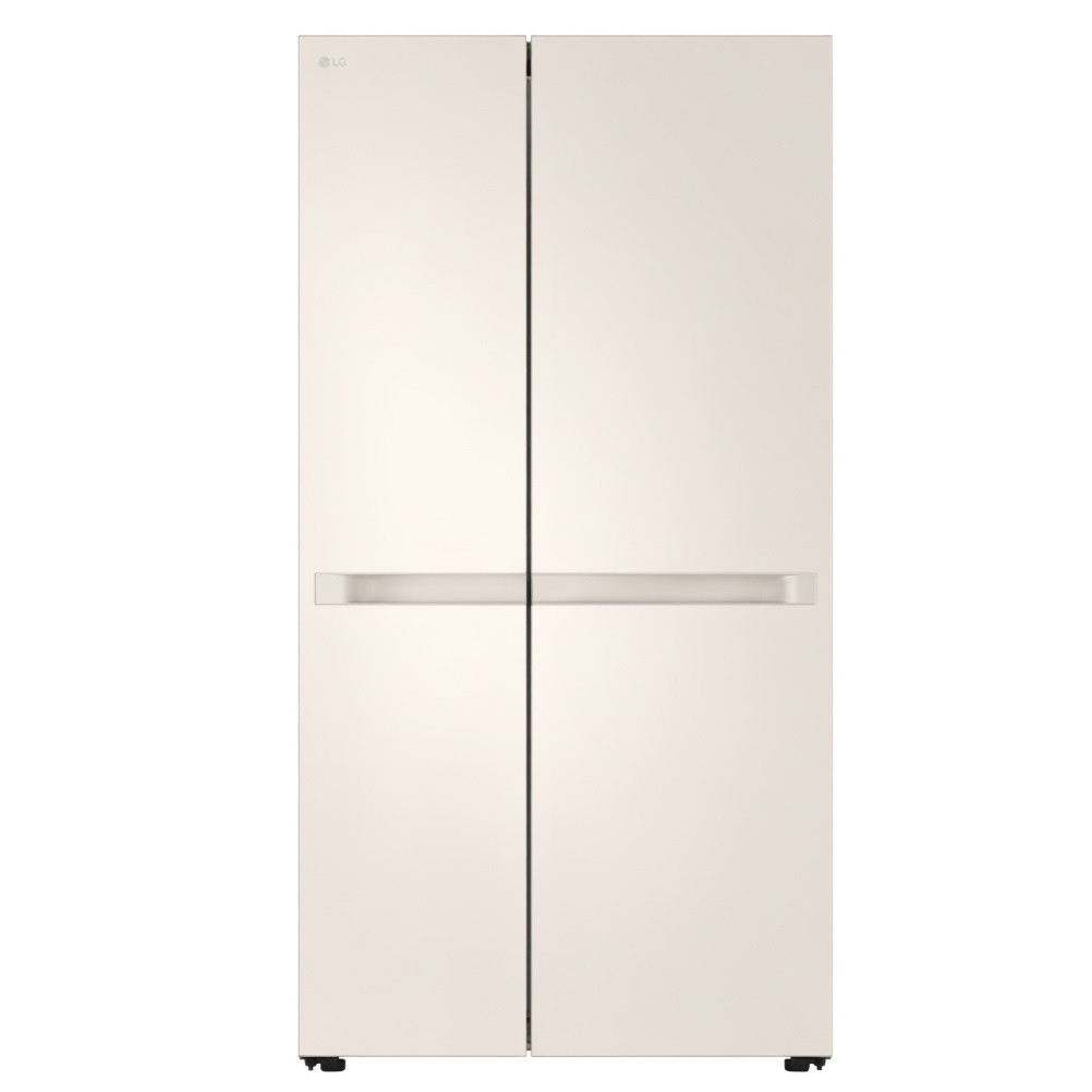 Холодильник LG Side by Side умный бежевый инверторный широкий с ледогенератором WiFi и зоной свежести